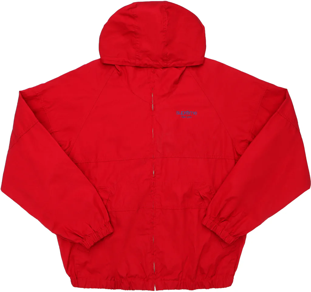 Supreme Cotton Hooded Raglan Jacket Red - SS18 - GB