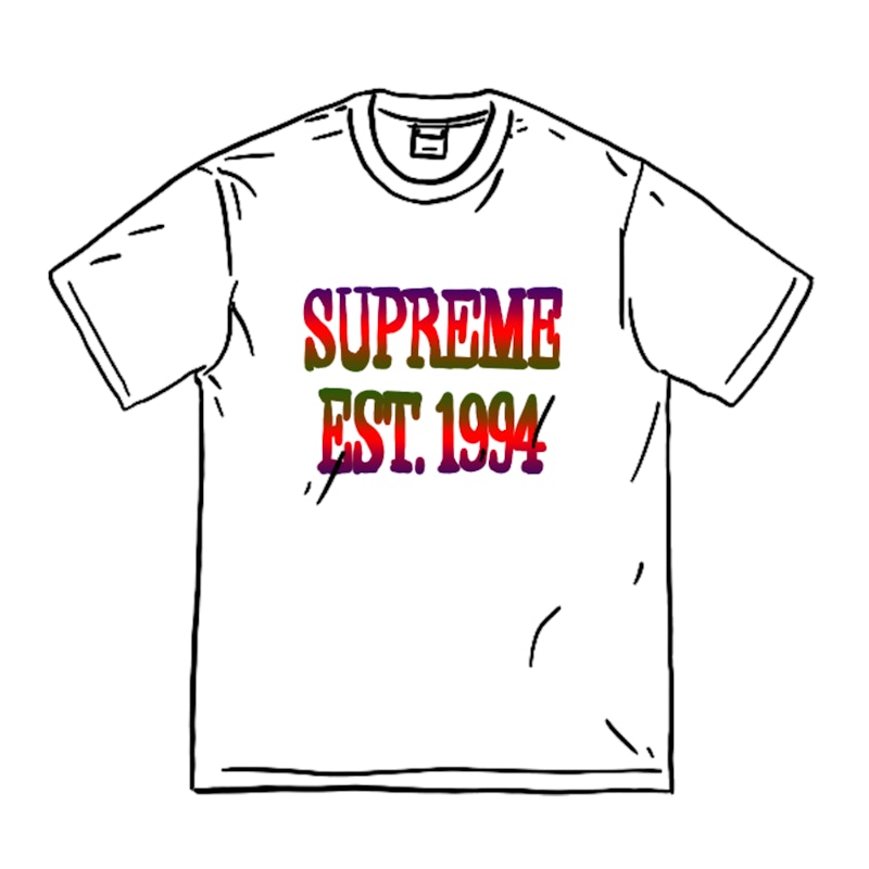 Supreme cotton mesh cheap gradient logo