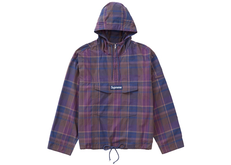 免税品24h以内発送！Supreme Plaid Crewneck 茶L トップス