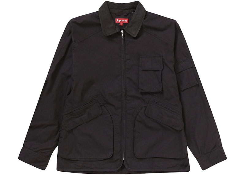 Supreme Raglan Utility Jacket Black Men's - SS23 - US