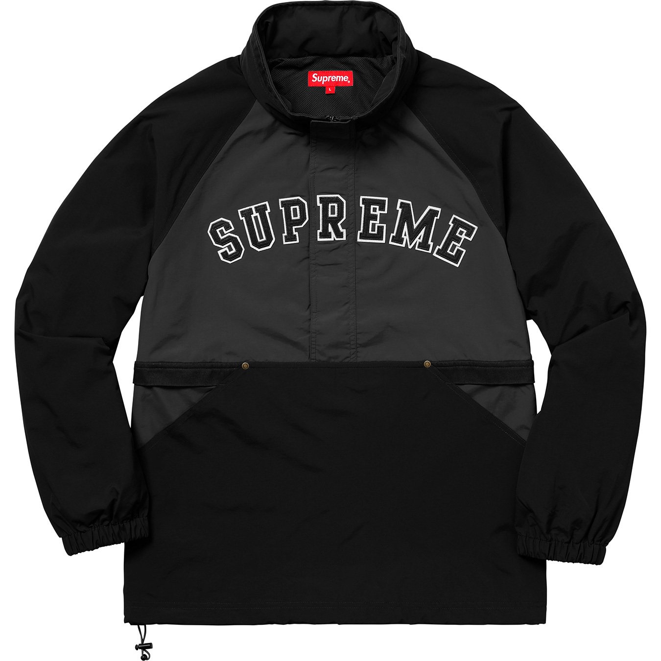 Supreme Court Half Zip Pullover Black Men's - SS18 - US