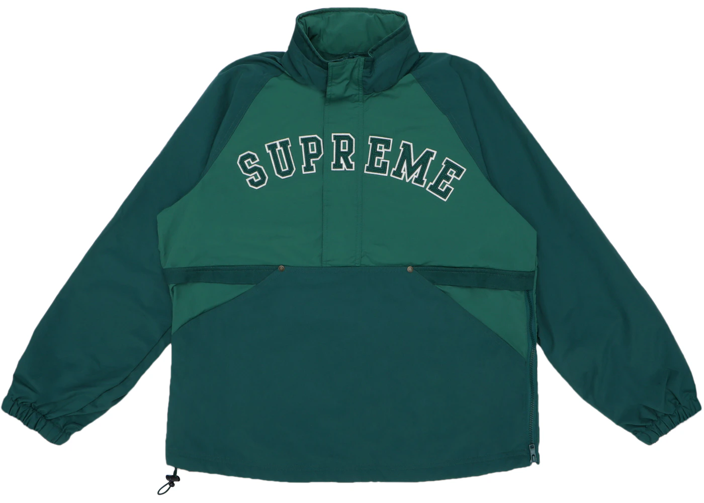 Supreme Court Half Zip Pullover Dark Green Men's SS18 US