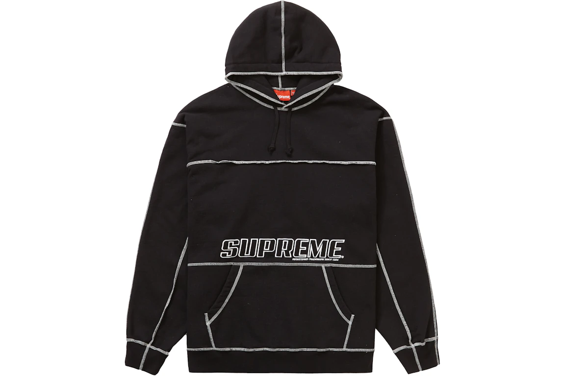 Supreme Coverstitch Hooded Sweatshirt Black