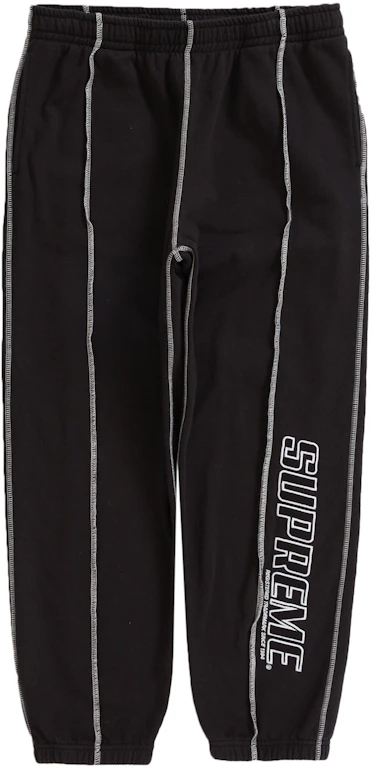 Supreme Coverstitch Sweatpant Black - SS22 - DE