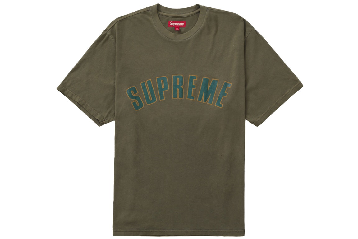 Pre-owned Supreme Cracked Arc S/s Top Olive