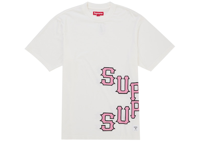 エフヌラップSupreme  White S/S Top Supreme Cracked Spellout S/S Top White Men's - SS26 - US