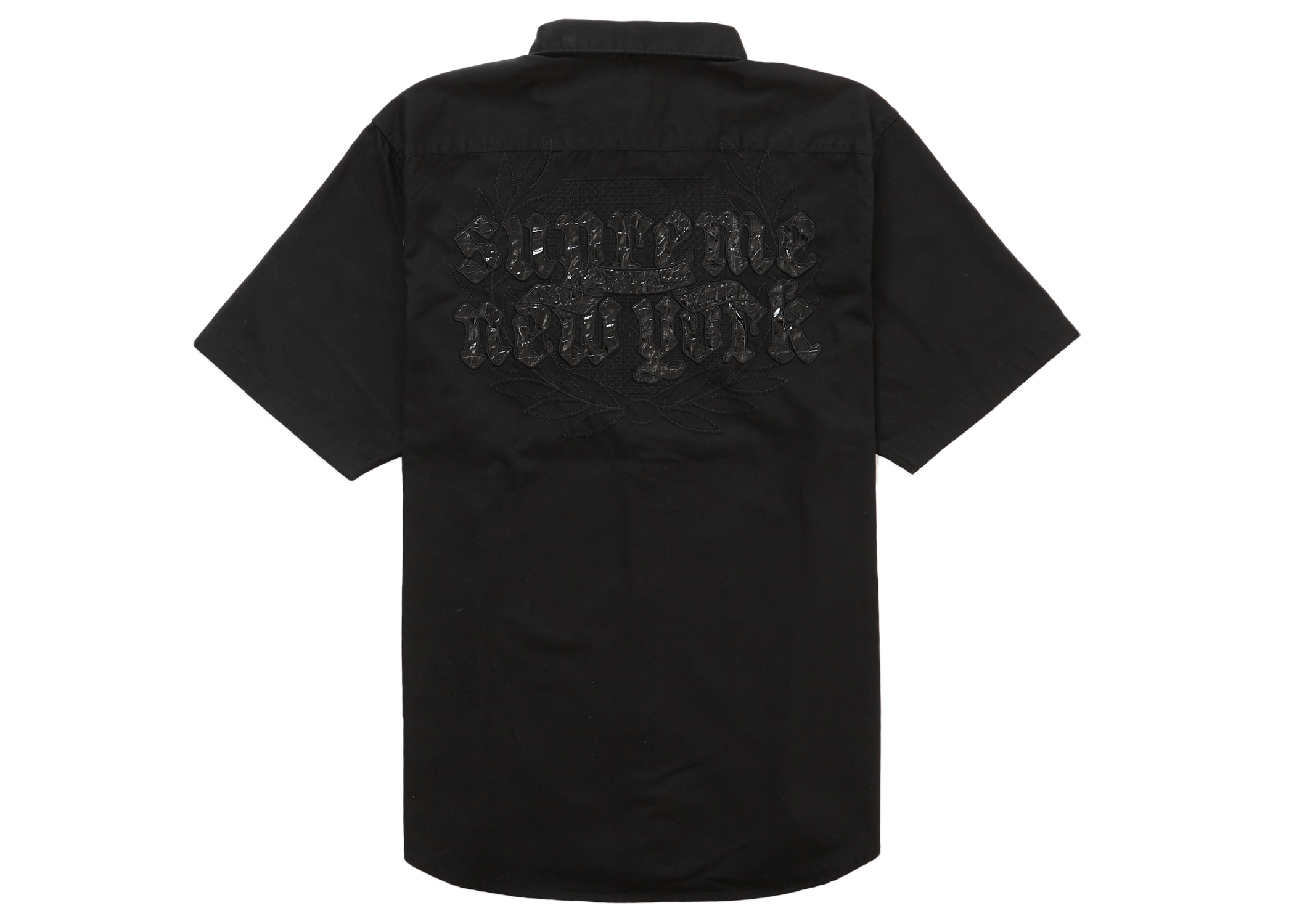 Supreme Croc Patch S/S Work Shirt Black - SS23 メンズ - JP