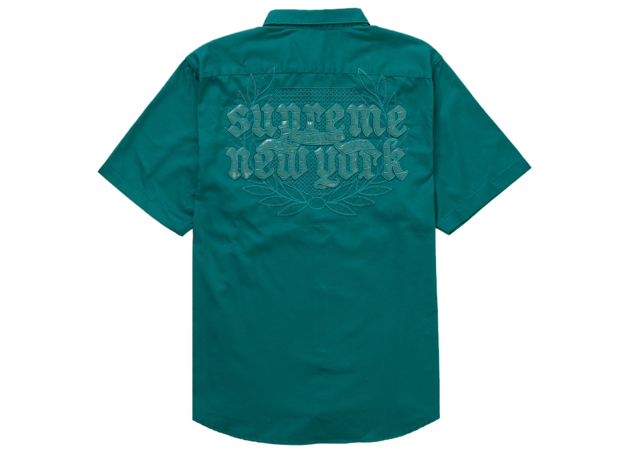 Supreme Croc Patch S/S Work Shirt Black Men's - SS23 - US