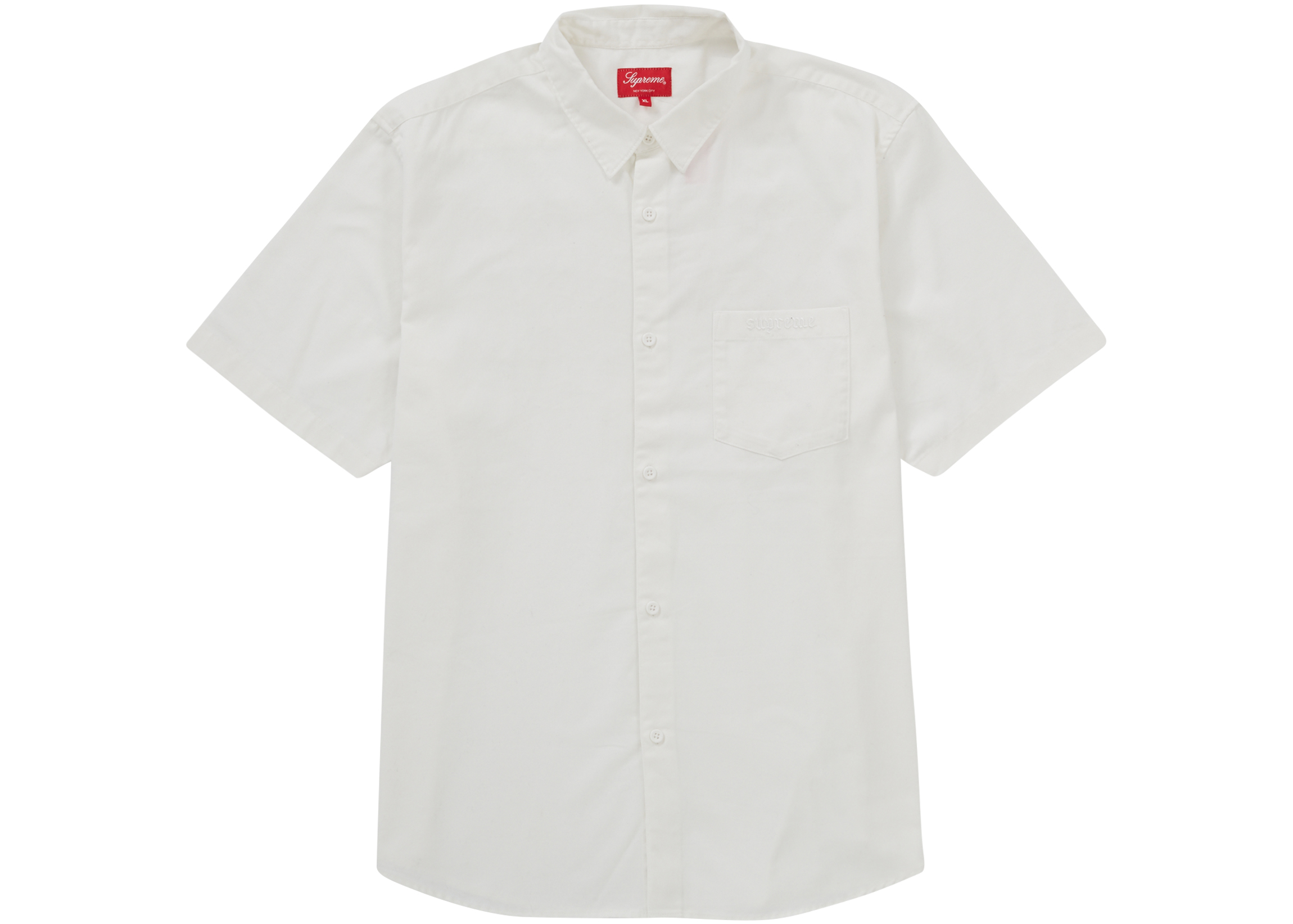 Supreme Croc Patch S/S Work Shirt White Men's - SS23 - US