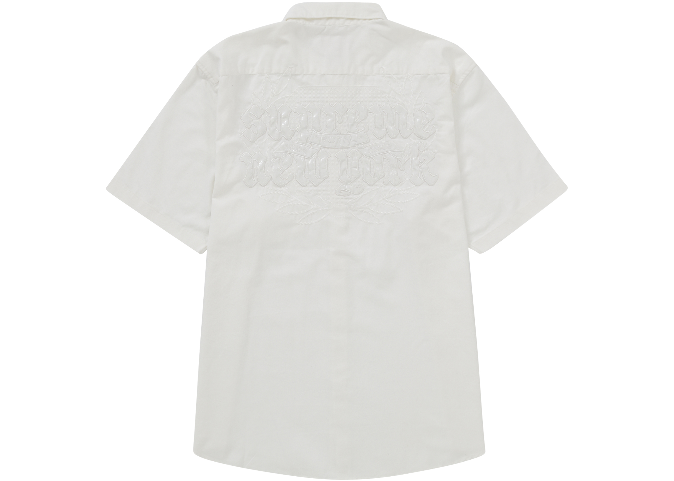 Supreme Croc Patch S/S Work Shirt White - SS23 Men's - US