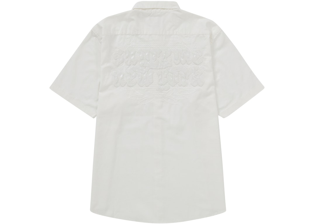 Pre-owned Supreme Croc Patch S/s Work Shirt White