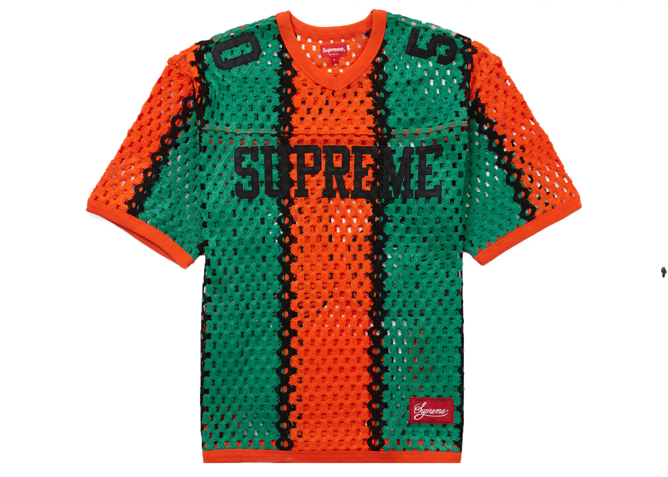 Supreme Crochet Football Jersey Orange Men's - SS23 - US