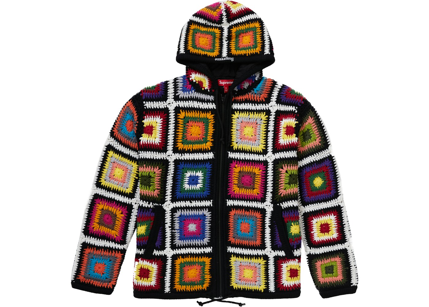 Supreme Crochet Hooded Zip Up Sweater Multicolor FW20