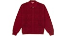 Supreme Crochet Zip Up Cardigan Dark Red