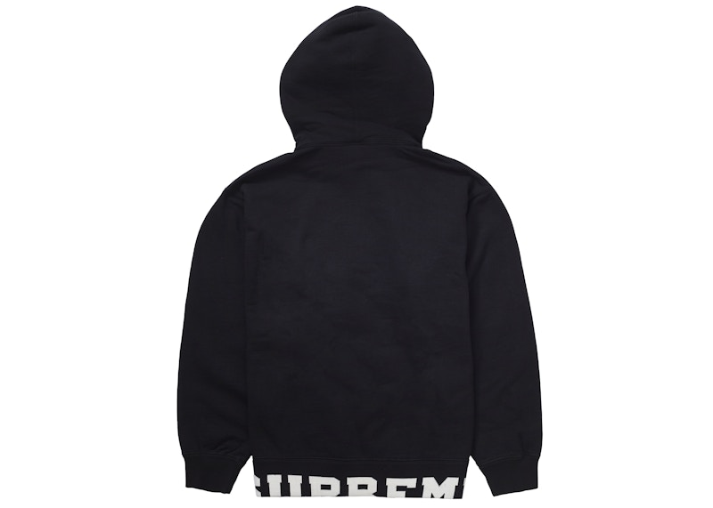 Supreme Cropped Logos Hooded Sweatshirt Black Men's - SS21 - US