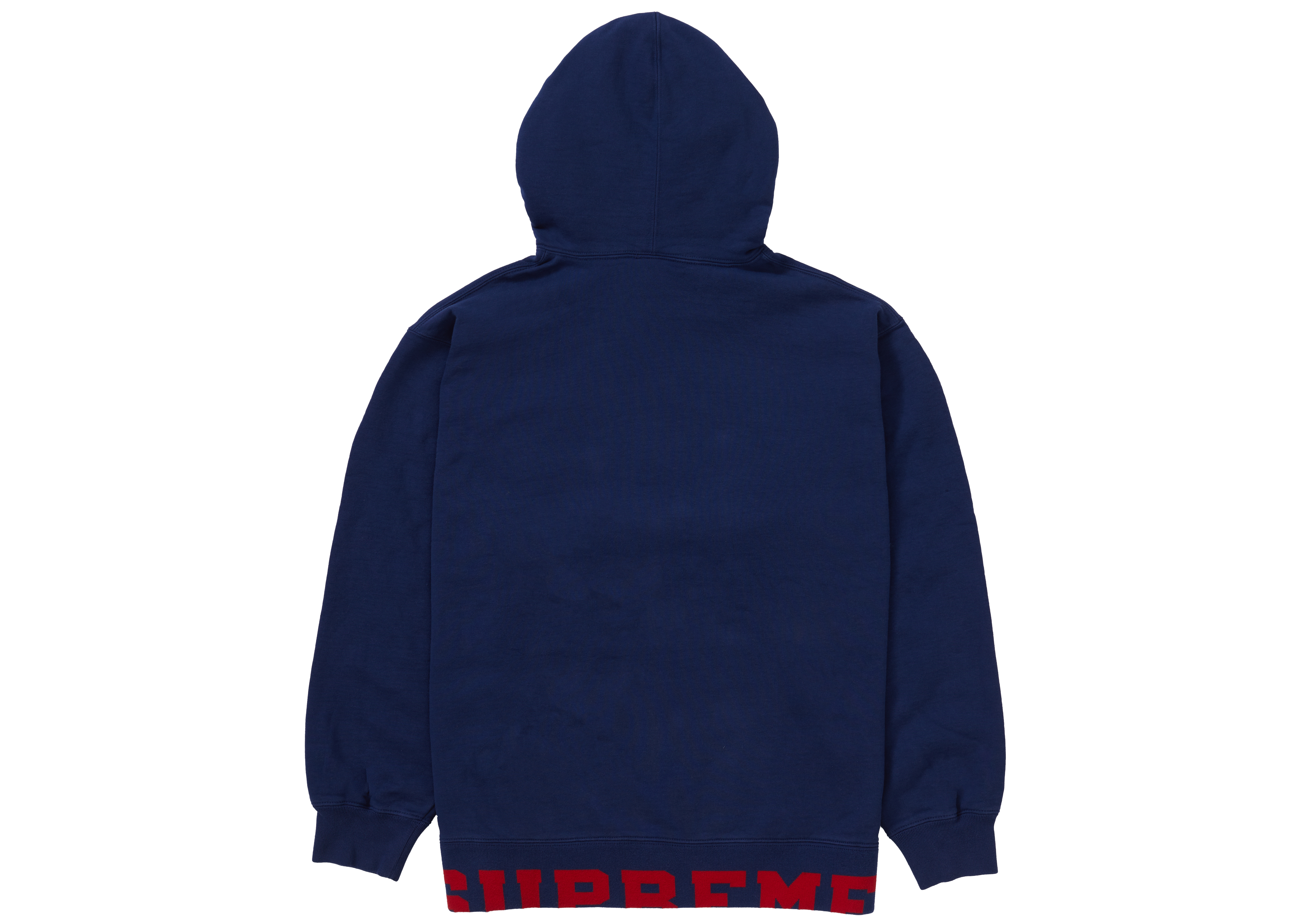 Supreme Cropped Logos Hooded Sweatshirt Dark Blue Men's - SS21 - US