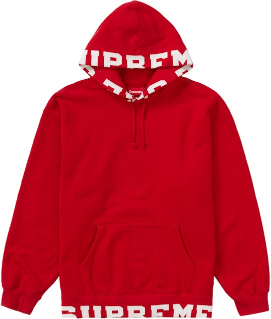 Supreme Cropped Logos Hooded Sweatshirt Red - SS21 Hombre - US