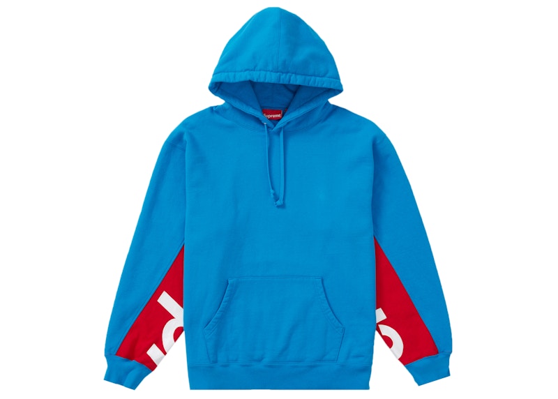 Supreme Cropped Panels Hooded Sweatshirt Bright Blue