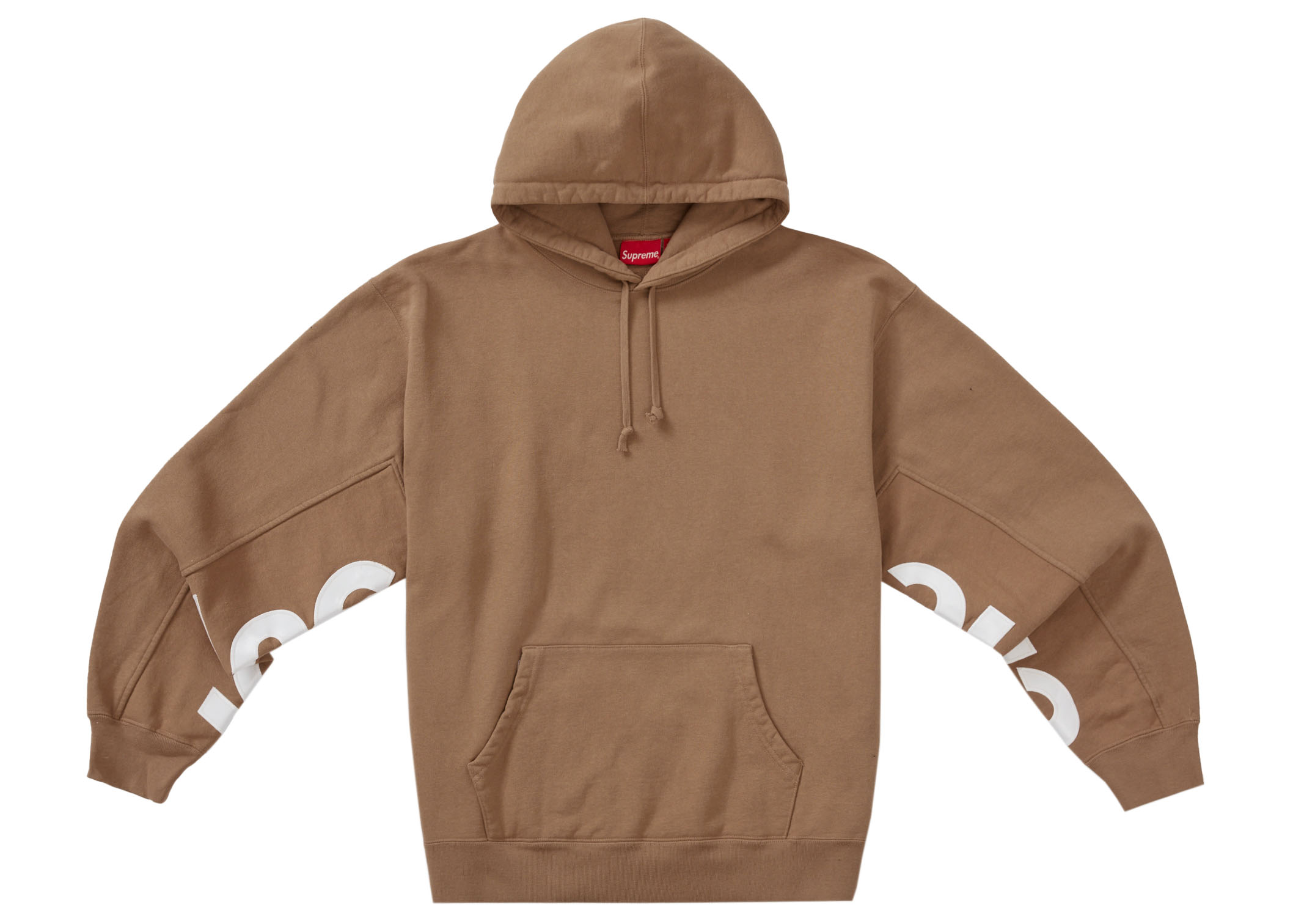 Supreme Cropped Panels Hooded Sweatshirt Light Brown Men's - SS22 - US