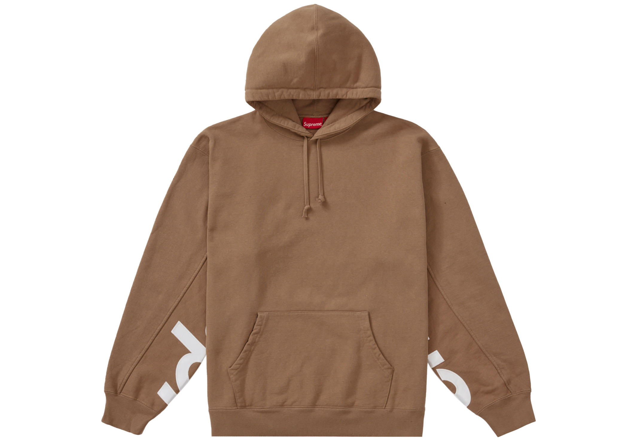 Supreme Cropped Panels Hooded Sweatshirt Light Brown - SS22 - US