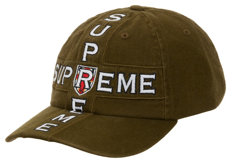 Supreme Cross 6-Panel Cap Brown