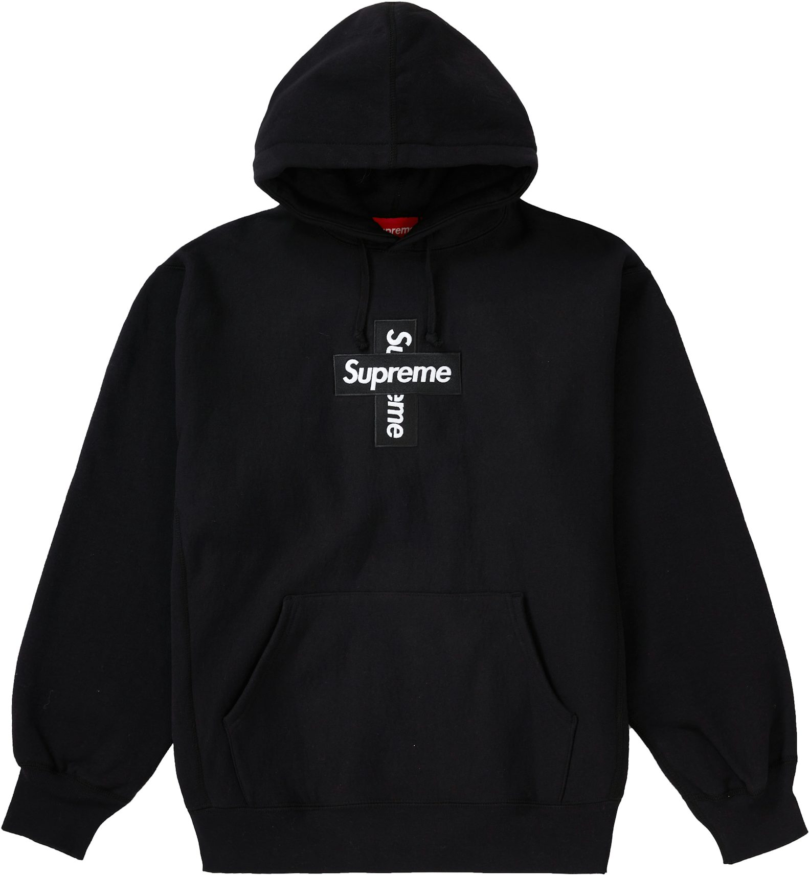 Supreme Cross Box Logo Hooded Sweatshirt Black Men's - FW20 - US
