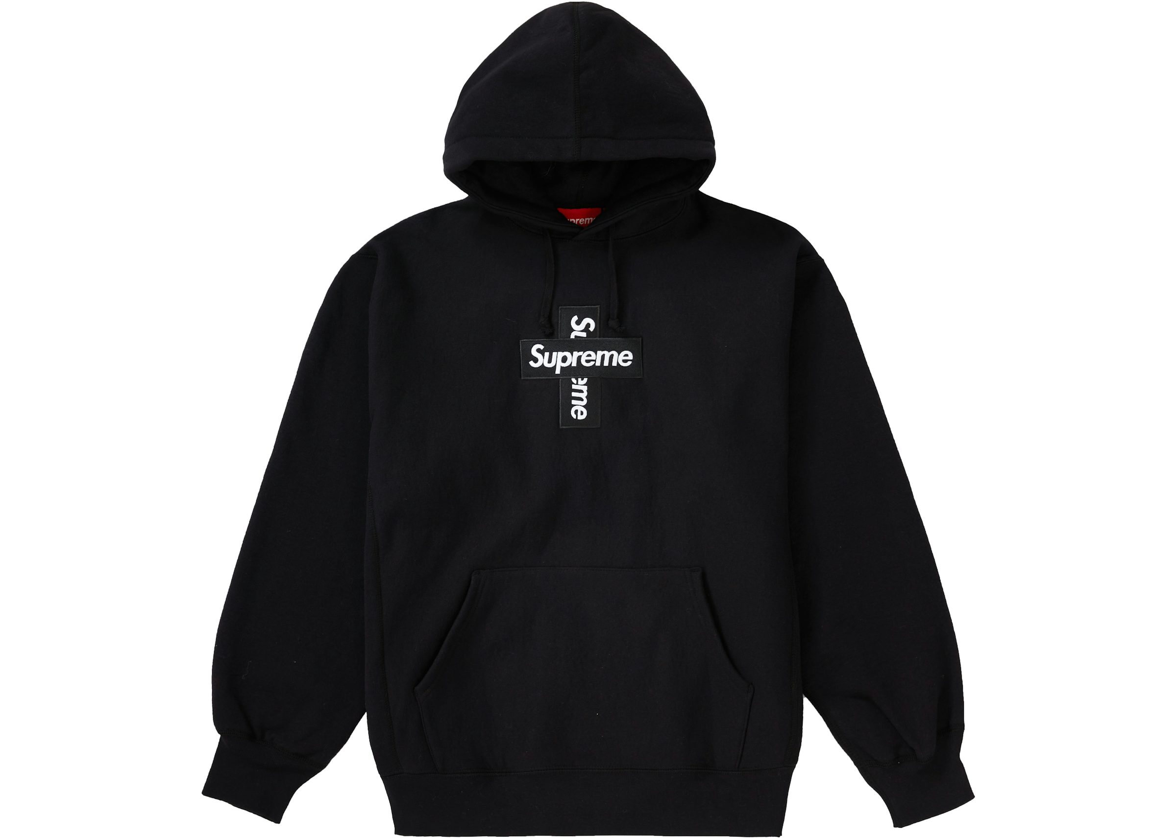 Supreme Cross Box Logo Hooded Sweatshirt Black Men's - FW20 - US