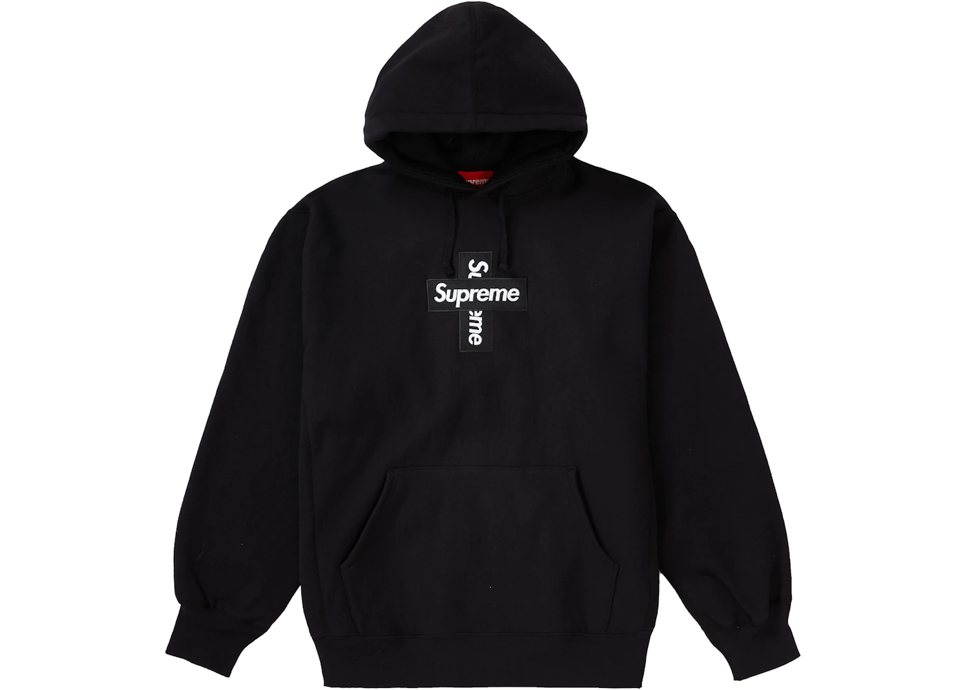 Supreme Cross Box Logo Hooded Sweatshirt Black - FW20 - CA