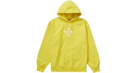 Supreme Cross Box Logo Hooded Sweatshirt Lemon