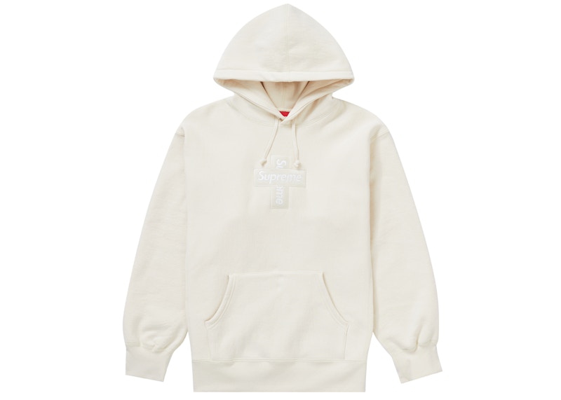 Supreme Cross Box Logo Hooded Sweatshirt Natural メンズ - FW20 - JP