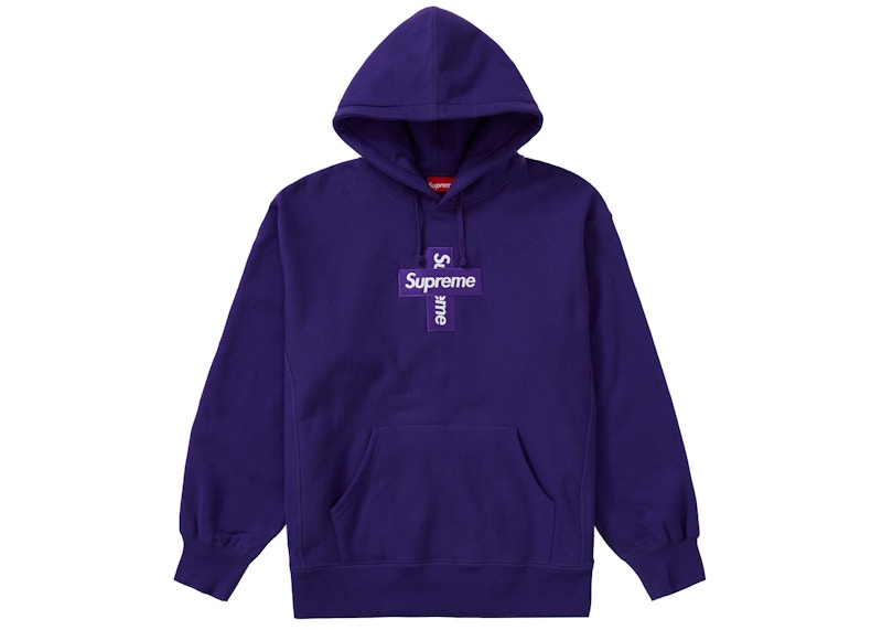 Supreme Cross Box Logo Hooded Sweatshirt Black Men's - FW20 - US