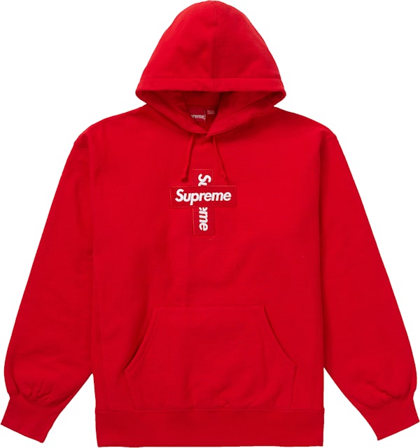Supreme Louis Vuitton Circle Logo Red Pullover Hooded Sweatshirt