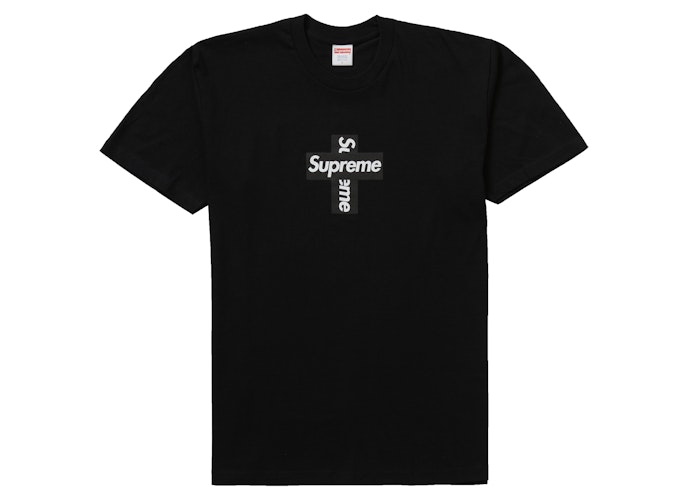 Supreme Cross Box Logo Tee Black - FW20