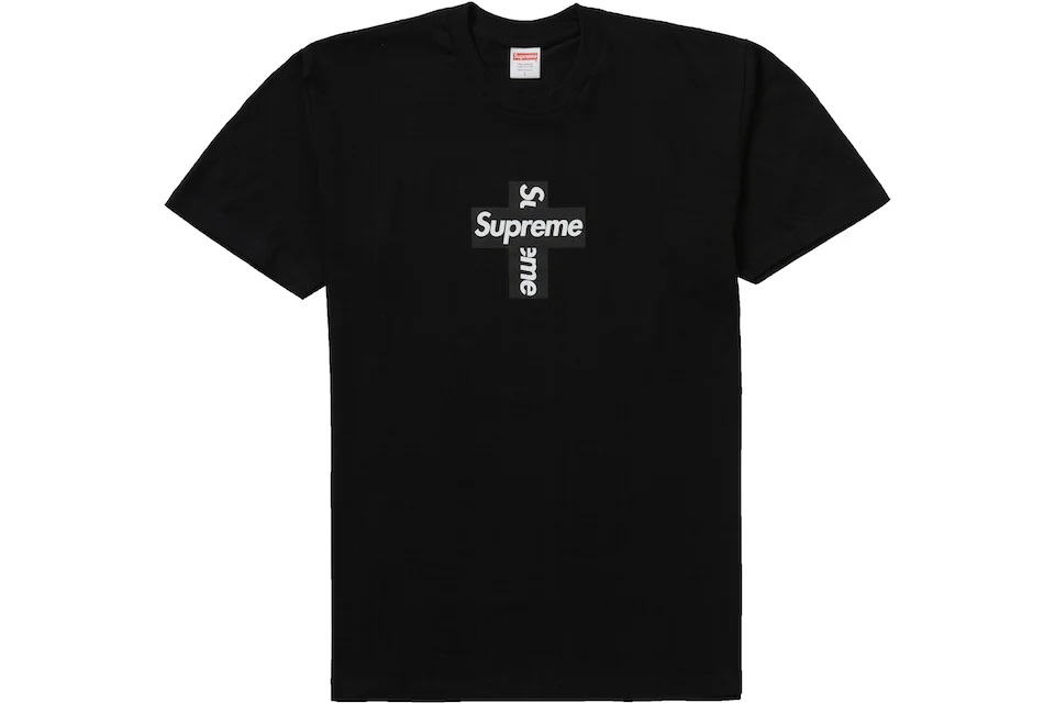 T-Shirt Supreme Kreuz Box Logo schwarz