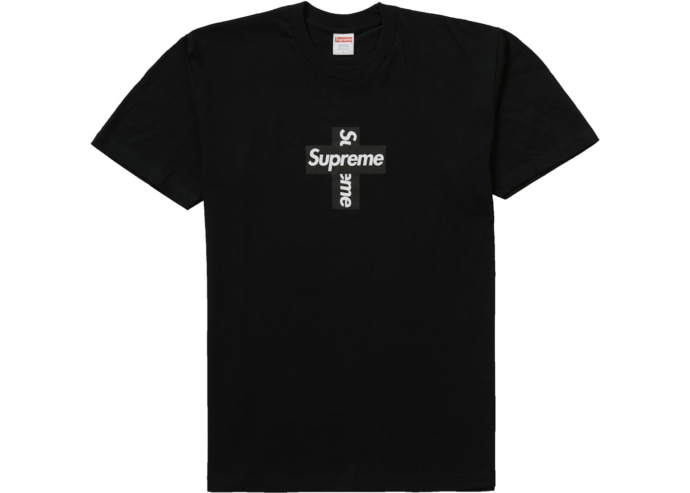 Supreme Cross Box Logo Tee Black - FW20