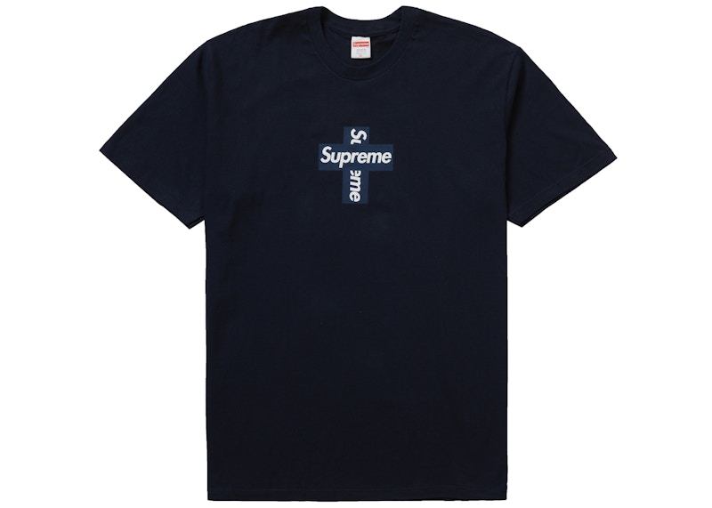 Supreme Cross Box Logo Tee Navy メンズ - FW20 - JP