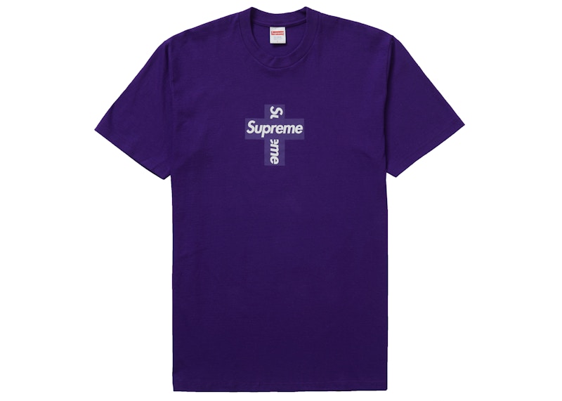 Supreme Cross Box Logo Tee Black Men's - FW20 - US