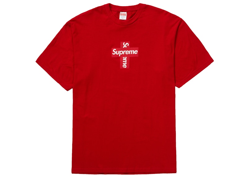 Supreme Cross Box Logo Tee Red Men's - FW20 - US