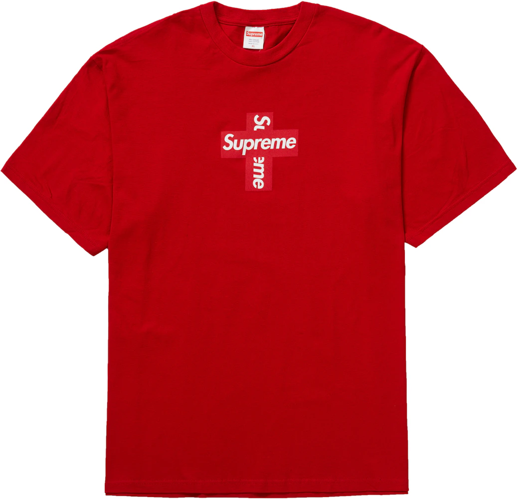 Supreme Cross Box Logo Hoodie Red Size L