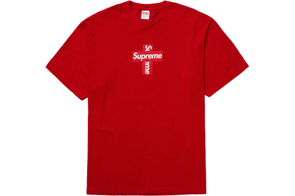 Supreme Cross Box Logo Tee Red