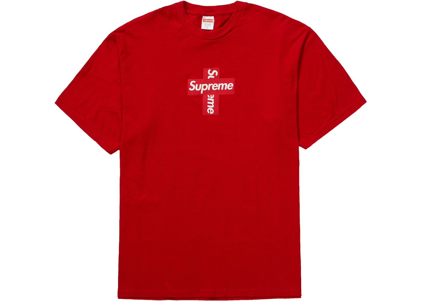 Supreme Cross Box Logo Tee Red - FW20