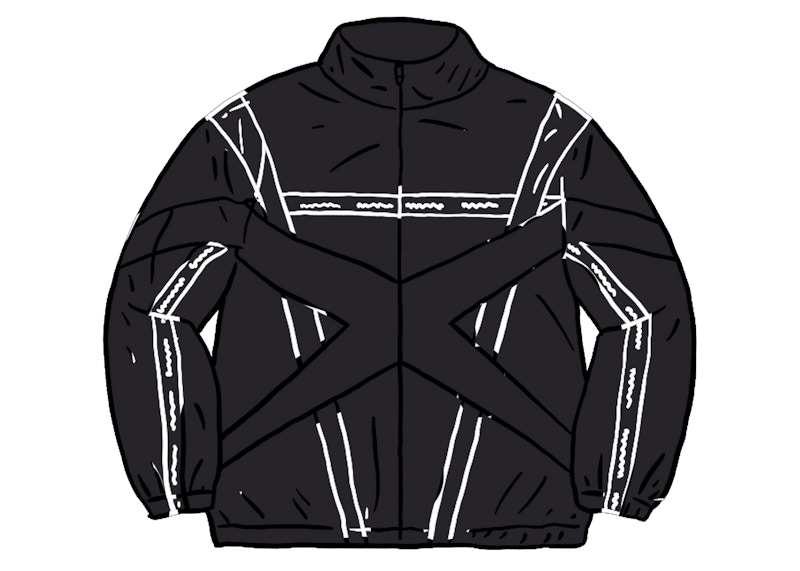 Supreme Cross Paneled Track Jacket Black - SS21 Men's - US