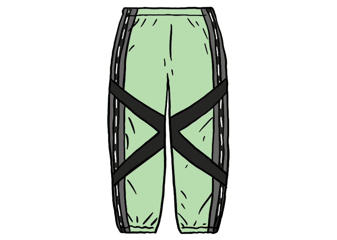 Pre-owned Supreme Cross Paneled Track Pant Mint