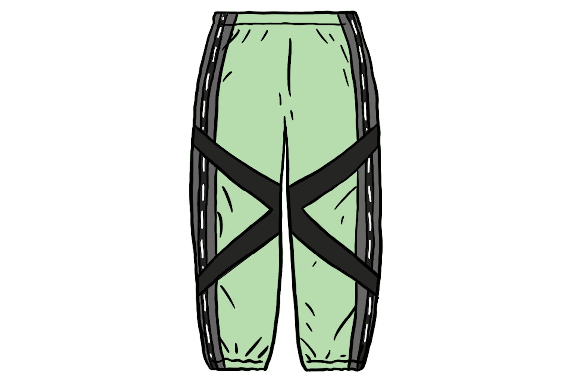 Pre-owned Supreme Cross Paneled Track Pant Mint