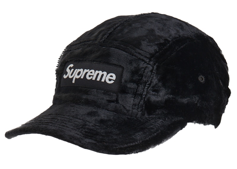 Supreme Crushed Velvet Camp Cap Black - SS22 - US