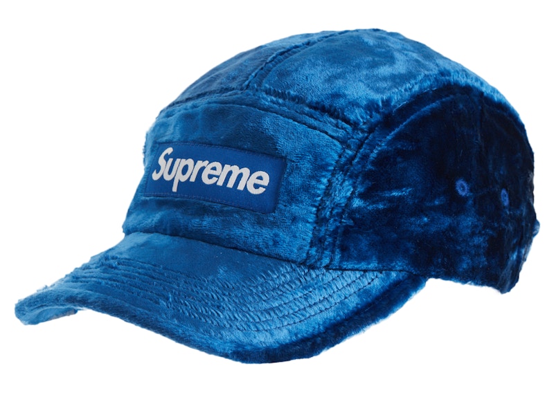 Supreme Crushed Velvet Camp Cap Royal