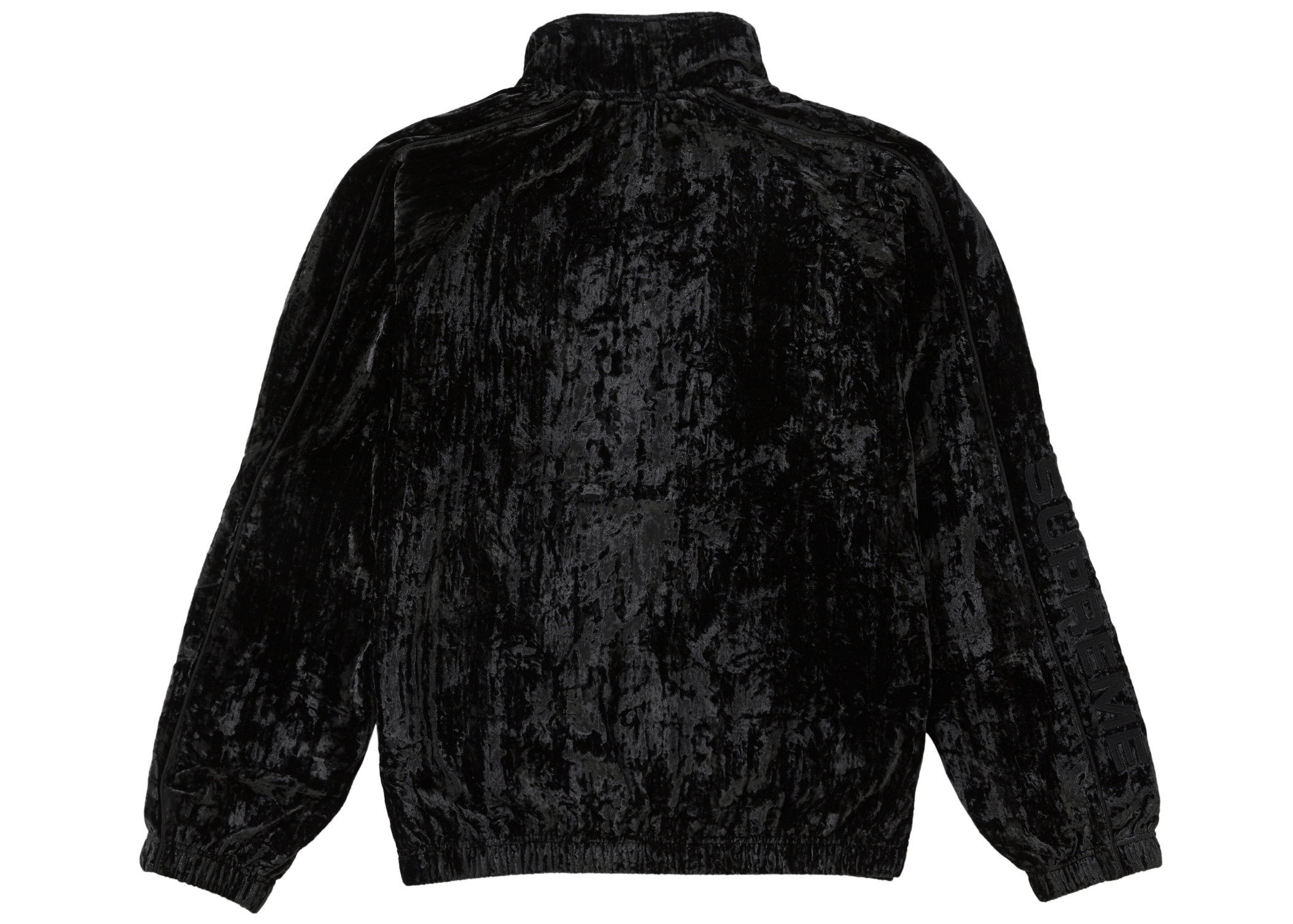 Supreme Crushed Velvet Track Jacket Black