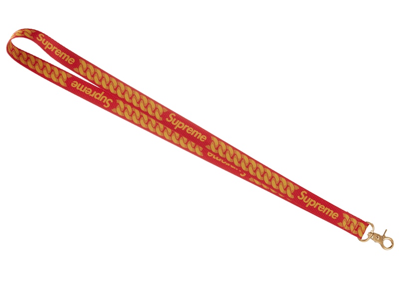 即日発送】 Supreme Cuban Links Lanyard☆RED スマホアクセサリー 