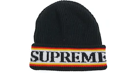 Supreme Cuff Logo Beanie Black
