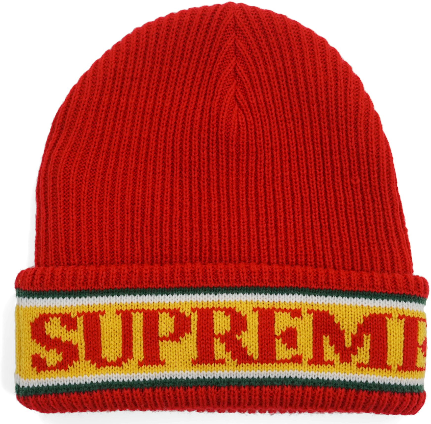 Resignation boble Klemme Supreme Cuff Logo Beanie Red - FW18 - US